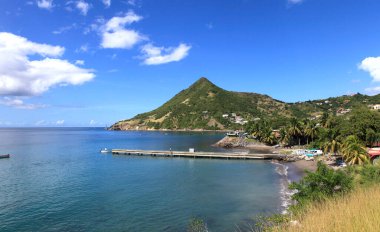 Anses of Arlet 'teki sahil şeridi, Martinik adası, Batı Hint Adaları, Fransa