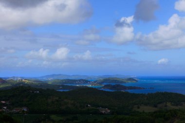 Le Robert köyü yakınlarındaki kırsal bölge, Martinique Adası, Batı Hint Adaları, Fransa