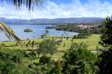 Le Robert köyü yakınlarındaki kırsal bölge, Martinique Adası, Batı Hint Adaları, Fransa