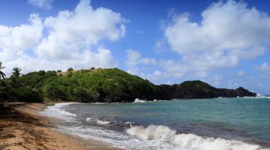 Tartane Plajı, La Martinique adasının doğu kıyısında, Batı Hint Adaları, Fransa