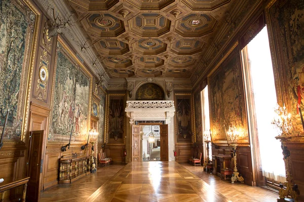 Chantilly Francia Novembre 2013 Interni Tetti Dipinti Dettagli Architettonici Chateau — Foto Stock