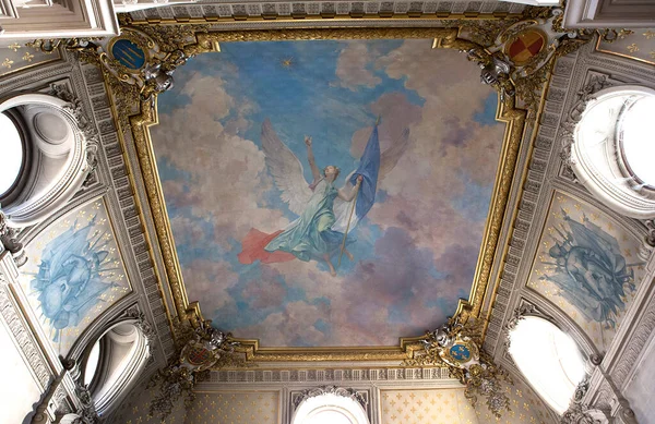 Chantilly França Novembro 2013 Interiores Telhados Pintados Detalhes Arquitetônicos Chateau — Fotografia de Stock