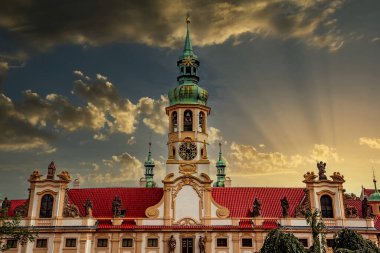 Prag, Çek Cumhuriyeti, Eylül 08: Loreta Kilisesi 'nin mimari detayları, Eylül 08, 2019 Prag, Çek Cumhuriyeti