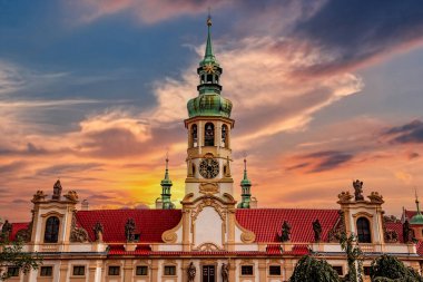 Prag, Çek Cumhuriyeti, Eylül 08: Loreta Kilisesi 'nin mimari detayları, Eylül 08, 2019 Prag, Çek Cumhuriyeti