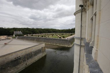 CHENONCEAUX, FRANCE, HAZİRAN 07, 2015: Chateau de Chenonceau 'nun mimari detayları, Temmuz 07, 2015, Chenonceaux, Fransa