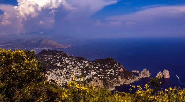 stock image CAPRI ISLAND, ITALY, JUNE 10, 2015 : sunny postcard of Capri island  june 10, 2015, in Capri island, Capri, Italy