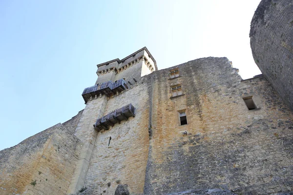 Castelnaud Francja Lipiec 2015 Zewnętrzne Widoki Chateau Castelnaud Chapelle Lipca — Zdjęcie stockowe