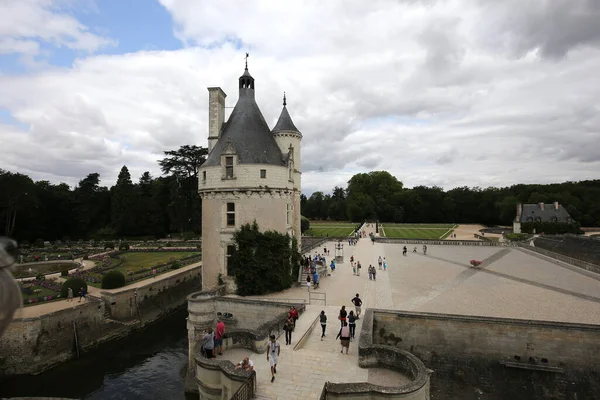 Chenonceaux Francja Lipiec 2015 Zewnętrzne Architektoniczne Szczegóły Chateau Chenonceau Lipca — Zdjęcie stockowe