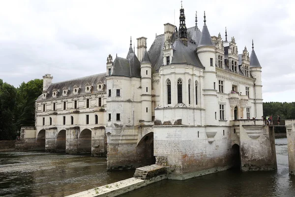 Chenonceaux Francja Lipiec 2015 Zewnętrzne Architektoniczne Szczegóły Chateau Chenonceau Lipca — Zdjęcie stockowe
