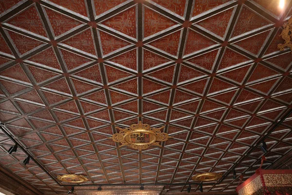 CHENONCEAUX, FRANCE, HAZİRAN 07, 2015: Chateau de Chenonceau 'nun iç ve mimari detayları, Temmuz 07, 2015, Chenonceaux, Fransa