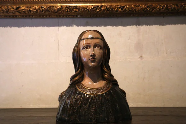 CHENONCEAUX, FRANCE, HAZİRAN 07, 2015: Chateau de Chenonceau 'nun iç ve mimari detayları, Temmuz 07, 2015, Chenonceaux, Fransa