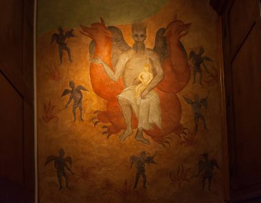 CARGESE, CORSE, FRANCE, MAYIS 05, 2013: Cargese köyünün iç ve mimari ayrıntıları