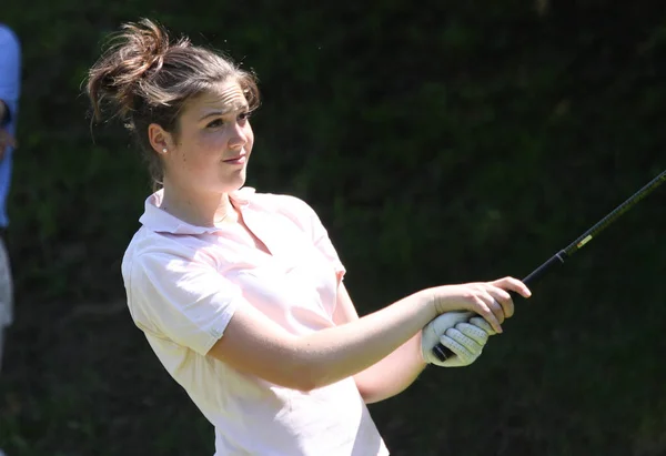 Lady Golfer Een Golfbaan Fourqueux Frankrijk Juni 2013 — Stockfoto