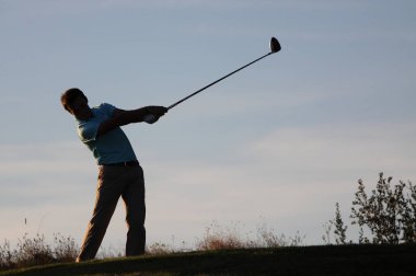 PONT ROYAL, FRANCE, ECTOBER 20, 2013: golfçü Andrew cooley Masters 13 açık 2013 'te eylem halinde