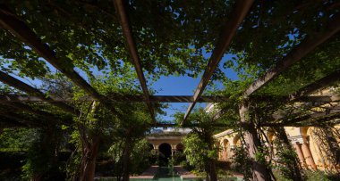 SAINT JEAN CAP FERRAT, FRANCE, 24 Nisan 2013, Fransız Rivierası 'nda Villa Ethe Rothschild' in dış ve bahçeleri