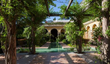 SAINT JEAN CAP FERRAT, FRANCE, 24 Nisan 2013, Fransız Rivierası 'nda Villa Ethe Rothschild' in dış ve bahçeleri