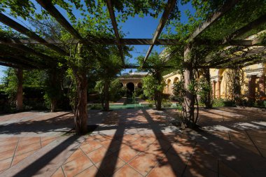 SAINT JEAN CAP FERRAT, FRANCE, 24 Nisan 2013, Fransız Rivierası 'nda Villa Ethe Rothschild' in dış ve bahçeleri