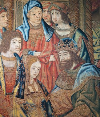 SEGOVIA, İspanya, 09 ARALIK 2014: La Granja de San Ildefonso Kraliyet Sarayı 'nın iç ve ayrıntıları, 09 Aralık 2014, Segovia, İspanya