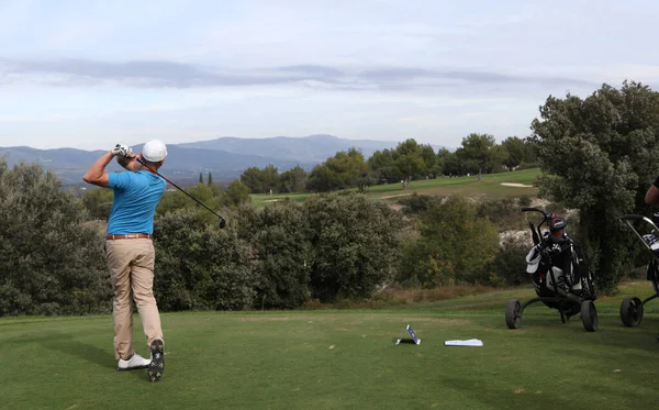 Pont Royal France October 2013 Golfer Carlos Gonzales Action Masters — 스톡 사진