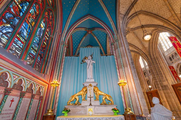 Orleans Franța Aprilie 2023 Interioare Decoruri Arhitecturale Ale Bazilicii Catedralei — Fotografie, imagine de stoc