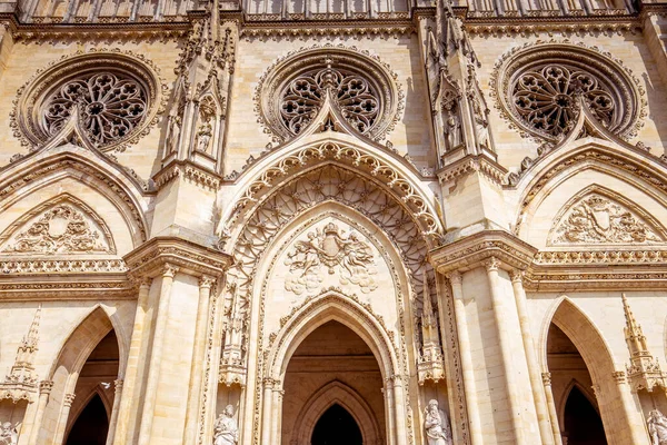 Orleans Francia Abril 2023 Exterior Decoración Arquitectónica Basílica Catedral Santa —  Fotos de Stock