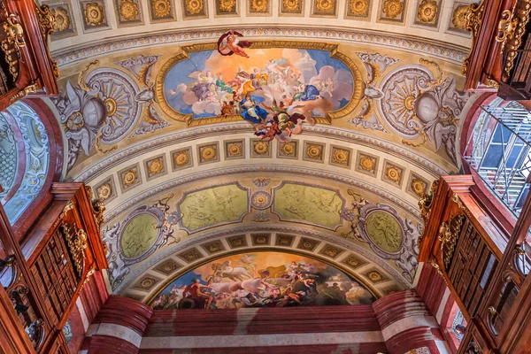 Viyana Austria Mayıs 2023 Viyana Ulusal Kütüphanesi Nin Mekanları Freskleri — Stok fotoğraf