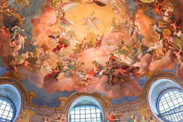 Vienna Αυστρια Μαΐου 2023 Εσωτερικοί Χώροι Τοιχογραφίες Και Αρχιτεκτονικές Λεπτομέρειες — Φωτογραφία Αρχείου