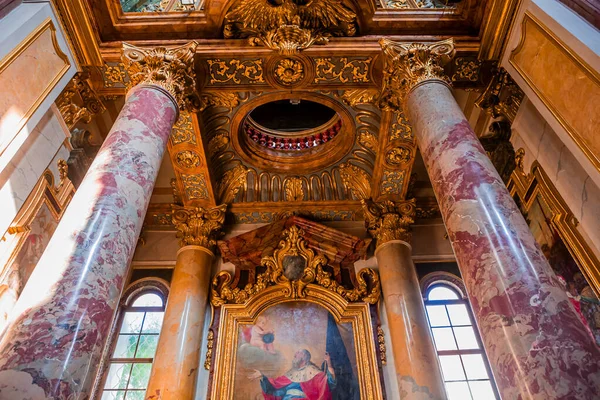 Vienna Rakousko Května 2023 Interiéry Fresky Architektonické Detaily Jezuitského Kostela — Stock fotografie