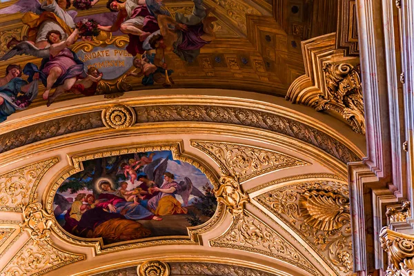 Vienna Österrike Maj 2023 Inredning Fresker Och Arkitektoniska Detaljer Jesuitkyrkan — Stockfoto