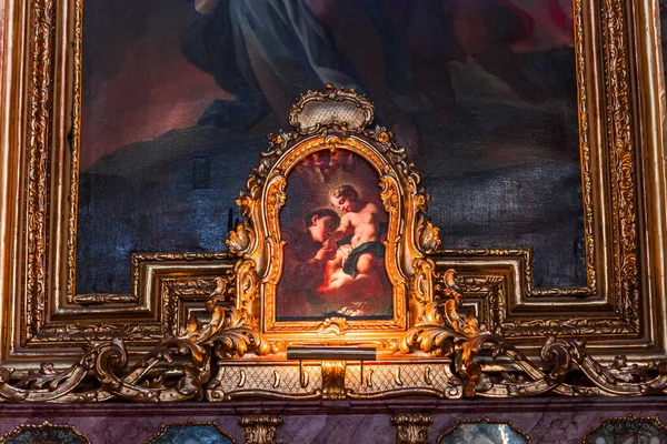 Vienna Rakousko Května 2023 Interiéry Fresky Architektonické Detaily Jezuitského Kostela — Stock fotografie