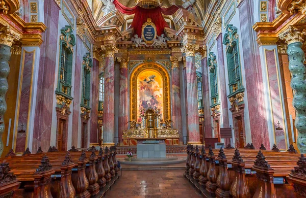 Wiedeń Austria Maj 2023 Wnętrza Freski Detale Architektoniczne Kościoła Jezuitów — Zdjęcie stockowe