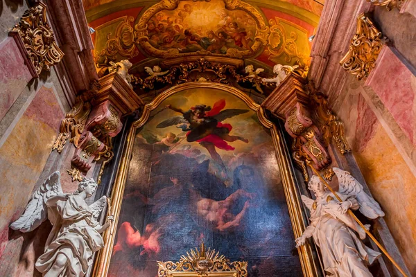 Vienna Rakousko Května 2023 Interiéry Fresky Architektonické Detaily Kostela Peterskirche — Stock fotografie