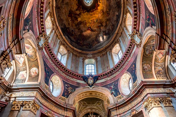 Vienna Austria May 2023 Interiors Frescoes Architectural Details Peterskirche Church — Stock Photo, Image