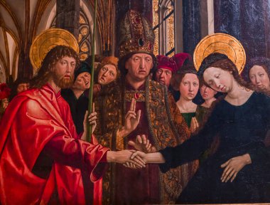 Vienna, AUSTRIA, 26 Mayıs 2023: Belvedere Sarayı 'nın içi, freskleri ve mimari detayları