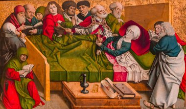 Vienna, AUSTRIA, 26 Mayıs 2023: Belvedere Sarayı 'nın içi, freskleri ve mimari detayları