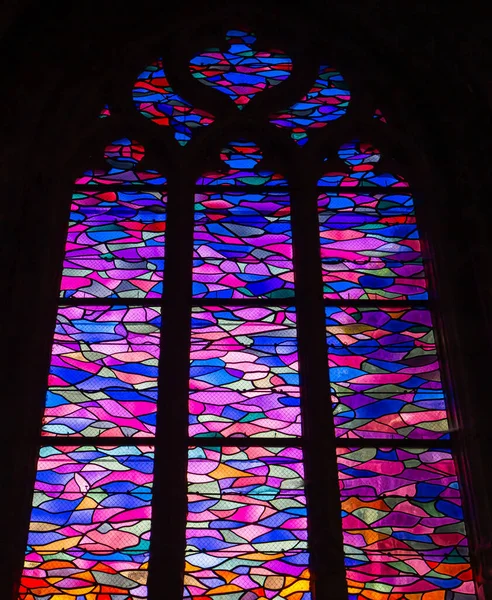 Abbeville Somme Frankrike Juni 2023 Detaljer Målade Glasfönster Sankt Sepulcre — Stockfoto