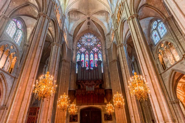 Bourges Cher Frankrike April 2023 Inredning Och Arkitektonisk Inredning Katedralen — Stockfoto