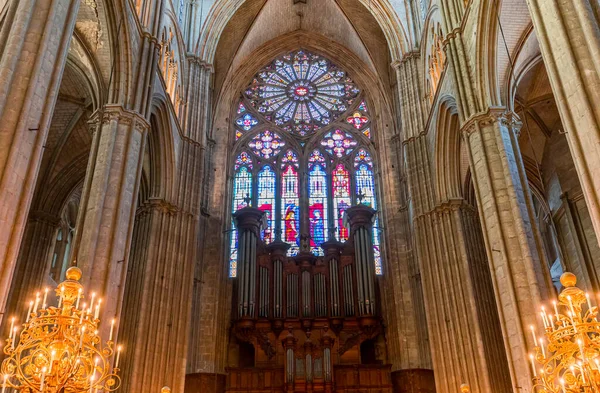 Burgos Cher França Abril 2023 Interiores Decorações Arquitetônicas Basílica Catedral — Fotografia de Stock