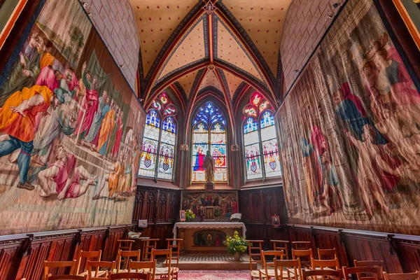Burgos Cher Francia Abril 2023 Interiores Decoraciones Arquitectónicas Basílica Catedral — Foto de Stock