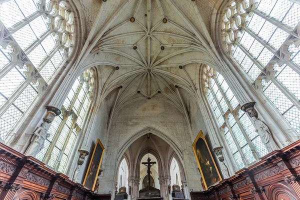 San Riquier Somma Francia Junio 2022 Interiores Decoraciones Arquitectónicas Iglesia — Foto de Stock