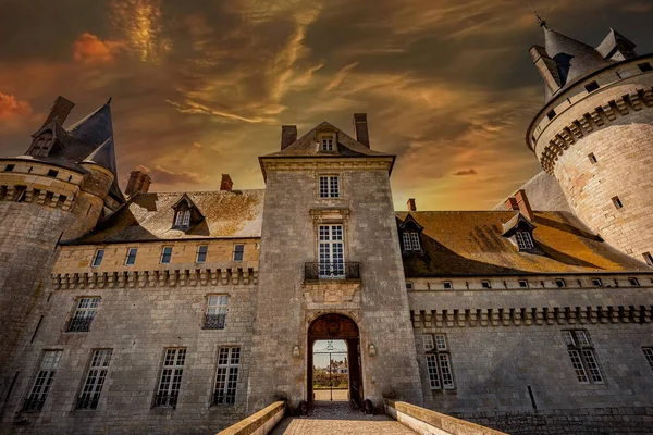 Sully Sur Loire France Avril 2023 Extérieur Château Fort Sully — Photo