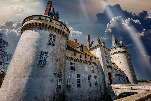 Sully Sur Loire Γαλλια Απριλιοσ 2023 Εξωτερικοί Χώροι Και Φρούριο Εικόνα Αρχείου