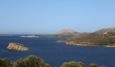 Cape Sounion, Yunanistan, 19 Eylül 2017: Poseidon Tapınağı içinde cape Sounion, 19 Eylül 2017 Cape Sounion, attica, Yunanistan