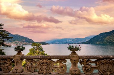 Como Gölü wiew, Bellagio yakınlarındaki, piedmonte, İtalya