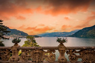 Como Gölü wiew, Bellagio yakınlarındaki, piedmonte, İtalya