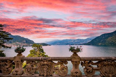 Como Gölü wiew, Bellagio yakınlarındaki, piedmonte, İtalya