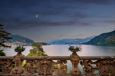 Como Gölü wiew, Bellagio yakınlarındaki, piedmonte, İtalya