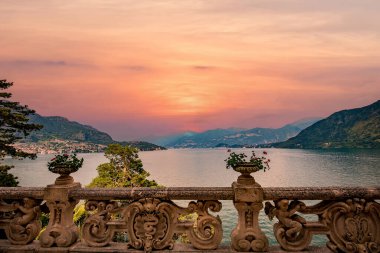 Como Gölü wiew, Bellagio yakınlarındaki, piedmonte, İtalya