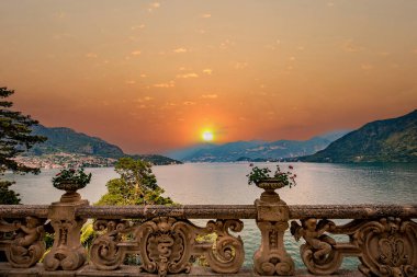 Como Gölü wiew, Bellagio yakınlarındaki, piedmonte, İtalya