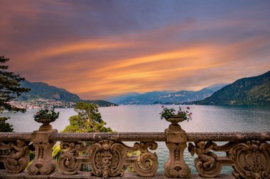 Como Gölü wiew, Bellagio yakınlarındaki, piedmonte, İtalya